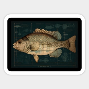 Smallmouth Bass Fish Print Sticker